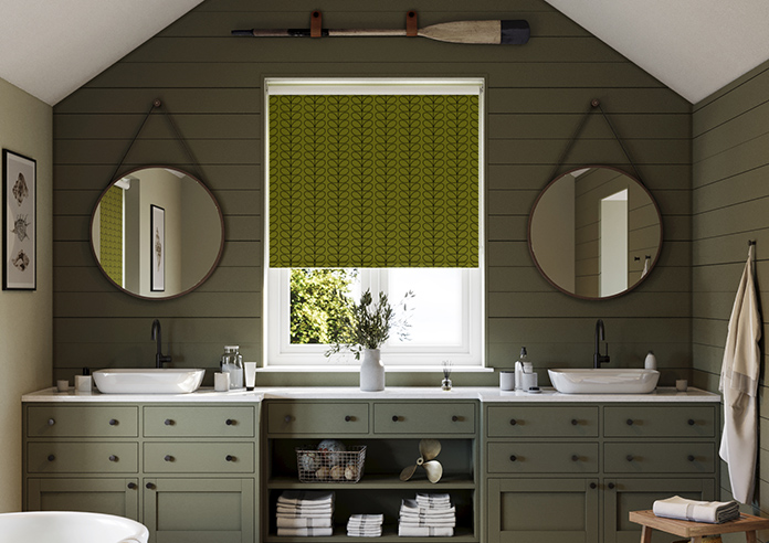 Orla Kiely Linear Stem, Olive & Black - Roller Blind - Image 3